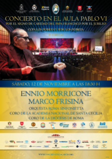 Ennio Morricone con el signo de caridad del Papa Francisco para el Jubileo